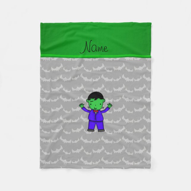 Cobertor De Velo Bastões conhecidos personalizados do cinza do (Frente)