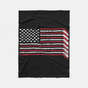 Cobertor De Velo Bastões de Hockey com Bandeira dos EUA Orgulho Ame