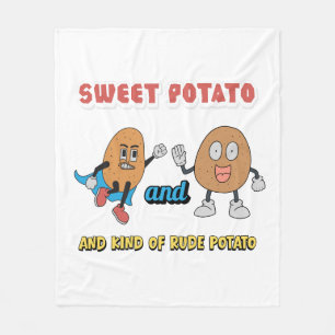 Cobertor De Velo Batata Doce e Batata Meio Malcriada
