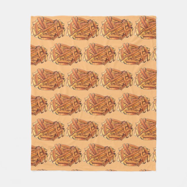 Cobertor De Velo Batatas fritas, fritas, fritas, batatas fritas (Frente)