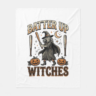 Cobertor De Velo Bater Bruxas Design de Baseball Vintage de Hallowe