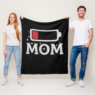 Cobertor De Velo Bateria da Mamãe Baixa Cansada Engraçado Dia das M
