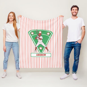 Cobertor De Velo Bateria de Baseball Personalizada Vermelha