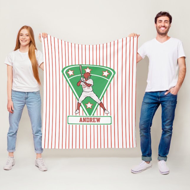 Cobertor De Velo Bateria de Baseball Personalizada Vermelha (In Situ)