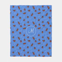 Cobertor De Velo batida branca Padrão de borboletas monarcas