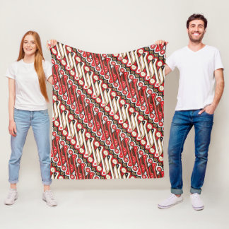 Cobertor De Velo Batik Parang - Padrão Sem Costura Vermelho