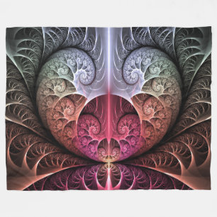 Cobertor De Velo Batimento cardíaco, arte fractal surreal abstrata 