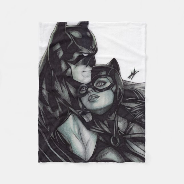 Cobertor De Velo Batman & Catwoman ~ Bruce wayne & Selina Kyle (Frente)
