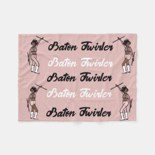 Cobertor De Velo Baton Twirler Fleece Blanket Rosa Sparkle