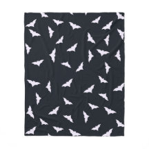 Bats Black Fleece Blanket