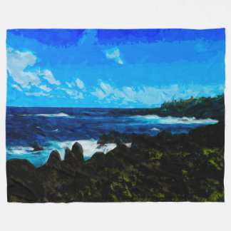 Cobertor De Velo Bay On Road to Hana Maui Abstrato