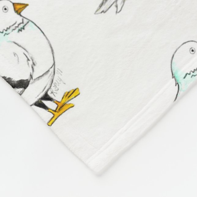 Cobertor De Velo Beach Gull Seagull Nova Iorque Pigeon Bird (Quina)