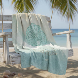 Cobertor De Velo Beach House Clam Shell Aqua Blue ID623