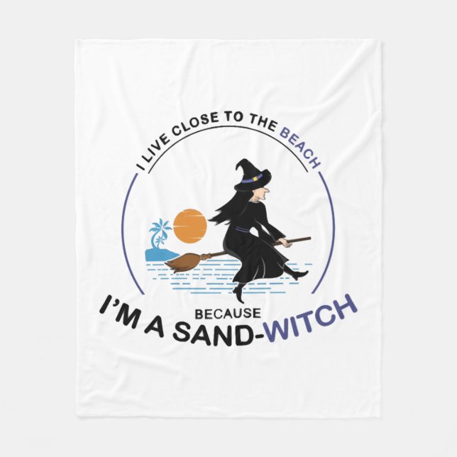 Cobertor De Velo Beach Sand-Witch para a Festa de Halloween (Frente)
