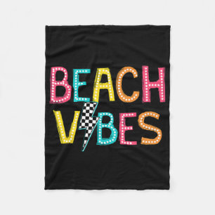 Cobertor De Velo Beach Vibes Hello Summer Vacaging Girl Teen