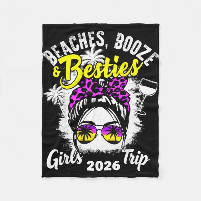 Cobertor De Velo Beaches booze besties girls trip 2026 florida (Frente)