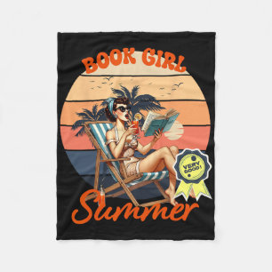 Cobertor De Velo Beaches Tropicais De Verão De Menina De Livro Retr