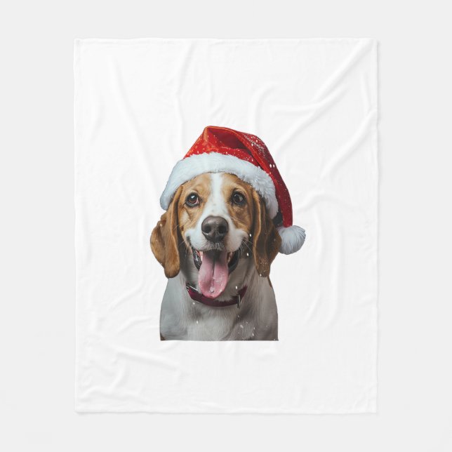 Cobertor De Velo Beagle Christmas (Frente)