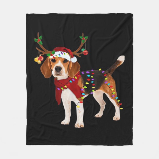 Cobertor De Velo beagle dog christmas Classic T-Shirt (Frente)