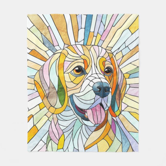 Cobertor De Velo Beagle dog - Colorful Mosaic art (Frente)