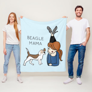 Cobertor De Velo Beagle Mama Fleece Blanket Personalizado