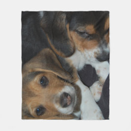 Cobertor De Velo Beagle Puppies Fleece