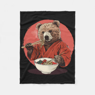 Cobertor De Velo Bear Ramen Kimono Karate Japonês Nodores Ursos Ram