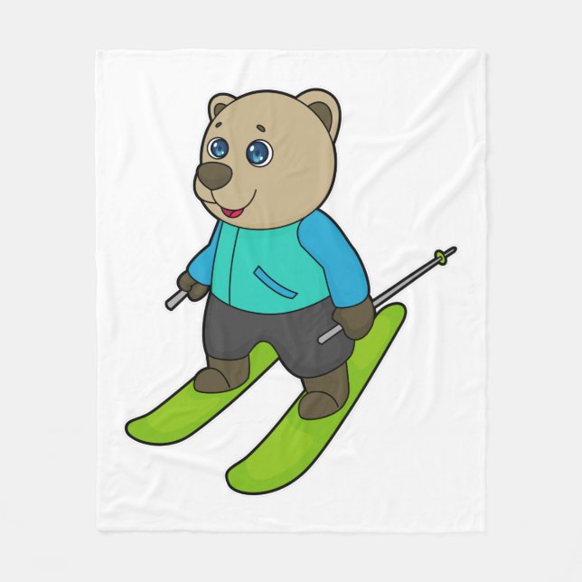 Cobertor De Velo Bear Skier Ski (Frente)
