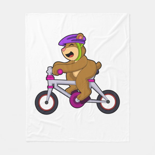 Cobertor De Velo Bear with Bicycle & Helmet (Frente)
