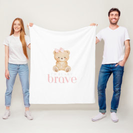 Cobertor De Velo beary brave childhood cancer sick kids cute