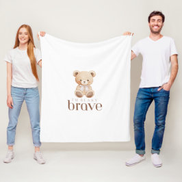 Cobertor De Velo beary brave childhood cancer sick kids cute 