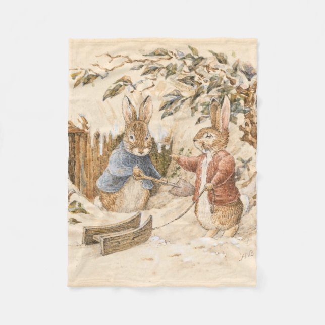 Cobertor De Velo Beatrix Potter Winter Season (Frente)