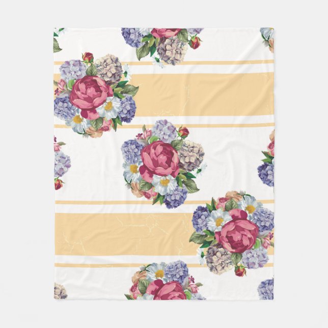 Cobertor De Velo Beautiful floral seamless pattern with hydrangea p (Frente)