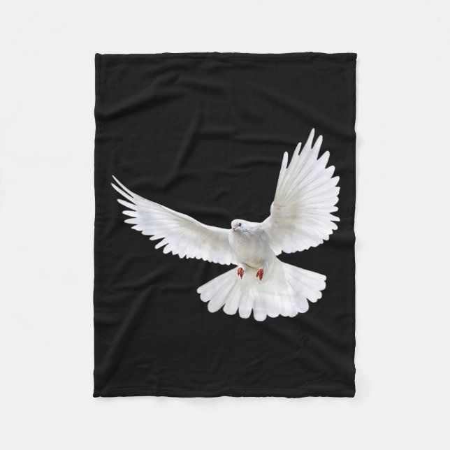 Cobertor De Velo Beautiful Flying Peaceful White Dove Photo Silhoue (Frente)
