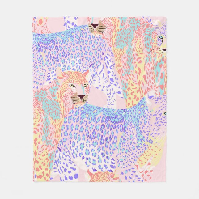 Cobertor De Velo Beautiful Leopard Seamless Pattern illustration Ar (Frente)