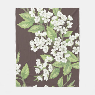 Cobertor De Velo Beautiful seamless spring pattern with green branc