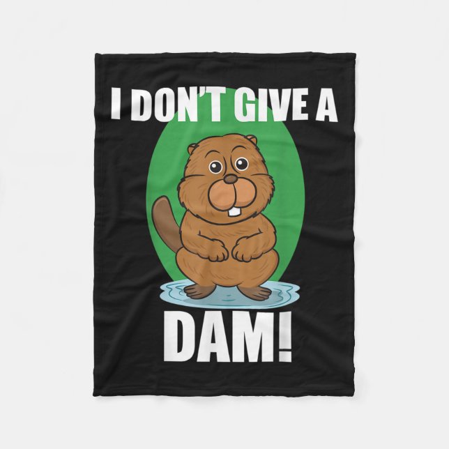Cobertor De Velo Beaver Eu Não Dou Uma Barragem - Camisa De Cotação (Frente)
