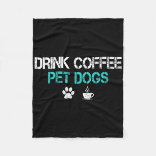 Cobertor De Velo Beba Café Cães Cachorros Engraçados Cachorro Povoa