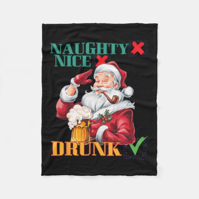 Cobertor De Velo Bebado Naughty Nice (Frente)