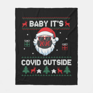 Cobertor De Velo Bebê É Covid Fora dos Papais noeis Natal Engraç