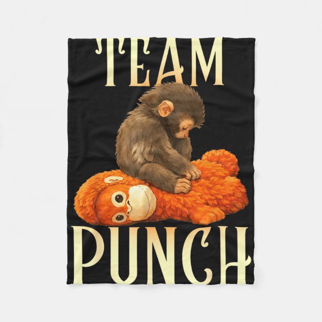 Cobertor De Velo Bebê Macaco Fofo Equipe Punch Punch (Frente)
