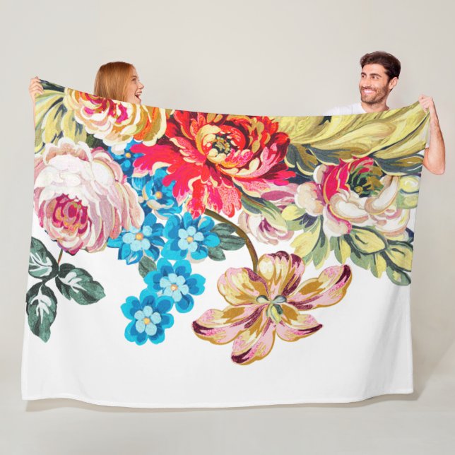 Cobertor De Velo Bebê Menina Rosa Azul, Verde, Padrão Rosa Victoria (In Situ)