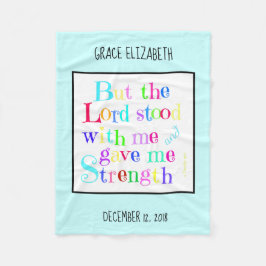 Cobertor De Velo Bebê personalizado, com verso de Timothy (arco-íri