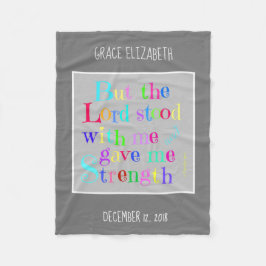 Cobertor De Velo Bebê personalizado, com verso de Timothy (arco-íri