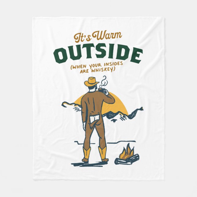 Cobertor De Velo Bebendo Curioso Whkey (Frente)