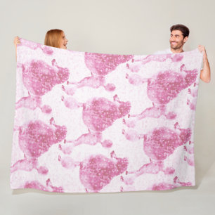 Cobertor De Velo Bebês De Poodle Rosa