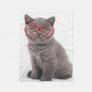 Cobertor De Velo Bebês Mais Pobres Óculos de coração de Kitten
