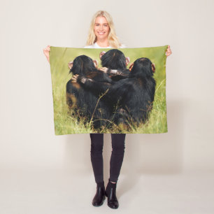 Cobertor De Velo Bebês Mais Pobres Três Chimpanzés