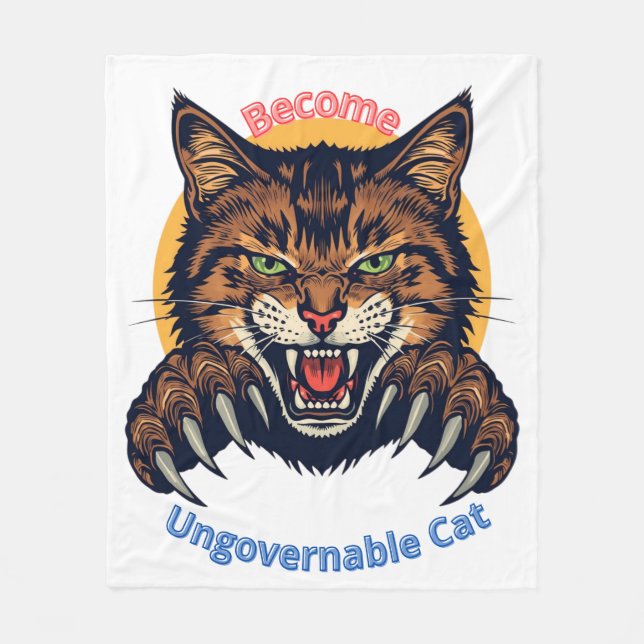 Cobertor De Velo Become Ungovernable Cat (Frente)