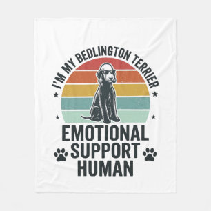 Cobertor De Velo Bedlington Terrier Suporte Emocional Humano Vintag